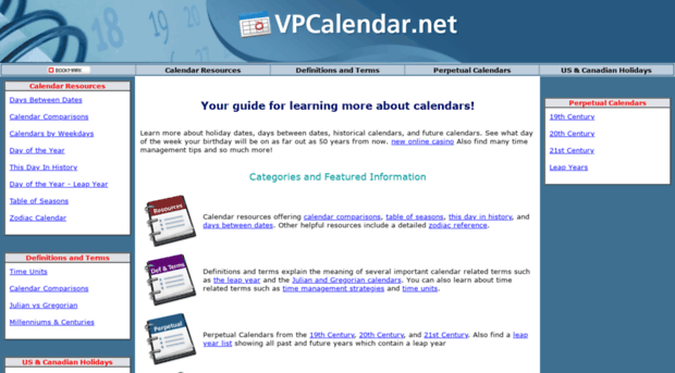 vpcalendar.net